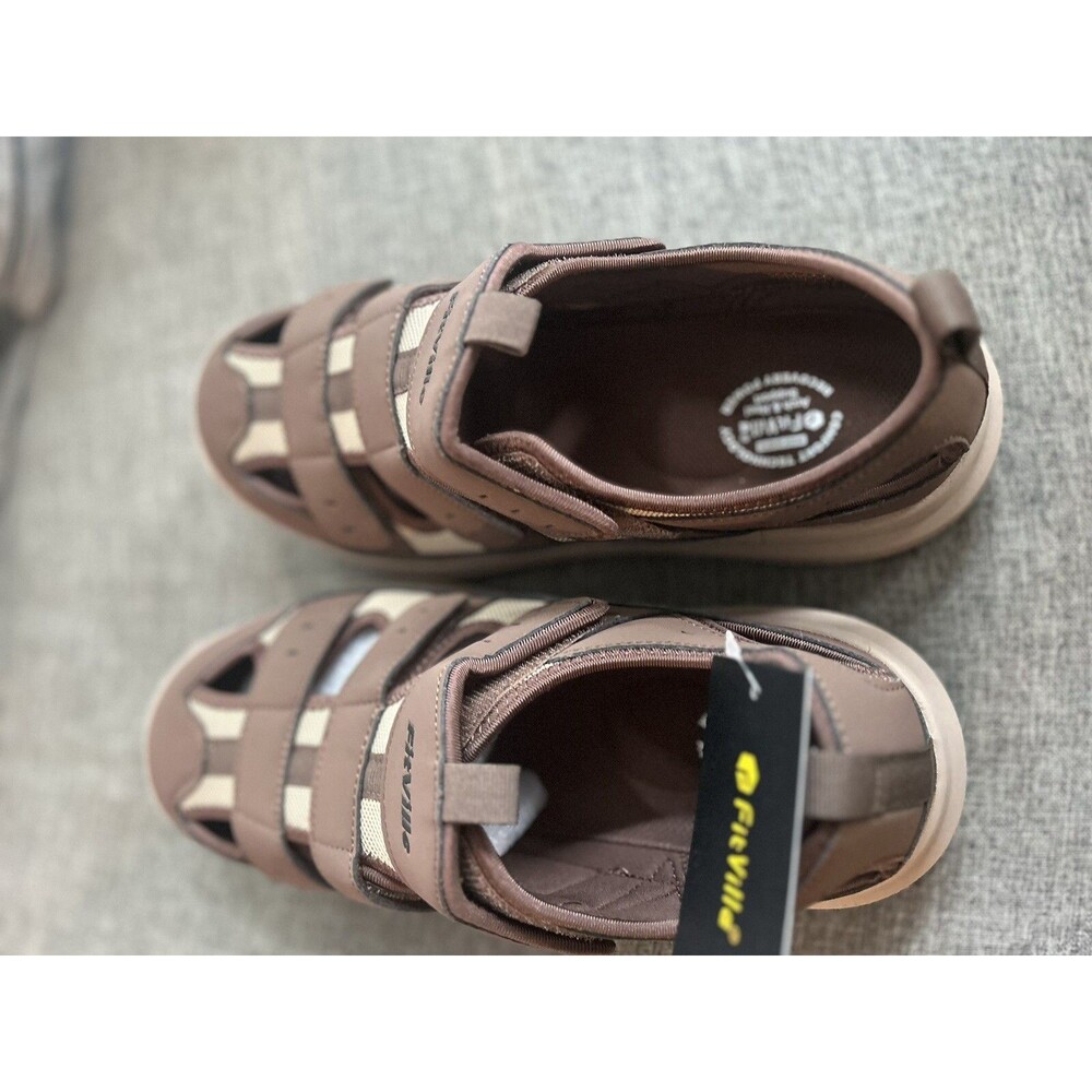 FitVille Diabetic Sandals Mens 12 Wide Casual Comfort Outdoor Sport Adjustable - Picture 4 of 7